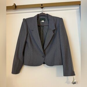 Vintage NWT Women’s Grey Sakowitz 100% Wool Blazer, Women’s Work Blazer- Size 12